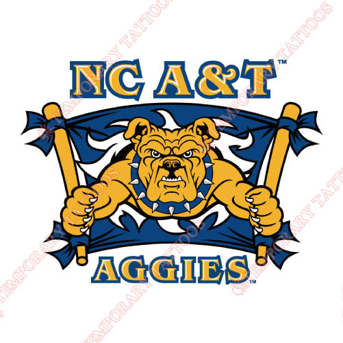 North Carolina A T Aggies Customize Temporary Tattoos Stickers NO.5477
